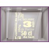 Sticker Recette de Cuisine signalétique vitrophanie café restaurant brasserie 