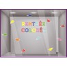 Kit de Stickers Avions Papier Rentree Coloree DECO MAGASIN VITROPHANIE PAPIER CLASSE PAPETERIE