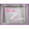 Sticker Rentree Zen devanture vitrines vitrophanie MAGASIN INSTITUT SALON COIFFURE BEAUTE 