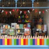 Kit de stickers Frises Crayons C'est la Rentree vitrine devanture boutique lettrage JOUET CALICOT
