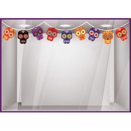 Kit de stickers Frise Tête de Mort Mexicaine Halloween vitrophanie idee decoration magasin boutique deguisement