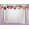Kit de stickers Frise Tête de Mort Mexicaine Halloween vitrophanie idee decoration magasin boutique deguisement