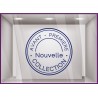 Sticker Tampon Avant-premiere Nouvelle Collection magasin boutique mode vitrine vitrophanie adhesif lettrage vitre