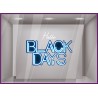 Stickers Néon Hello Black Days Promotion Devanture Vitrine Boutique Calicot Magasins Commerce