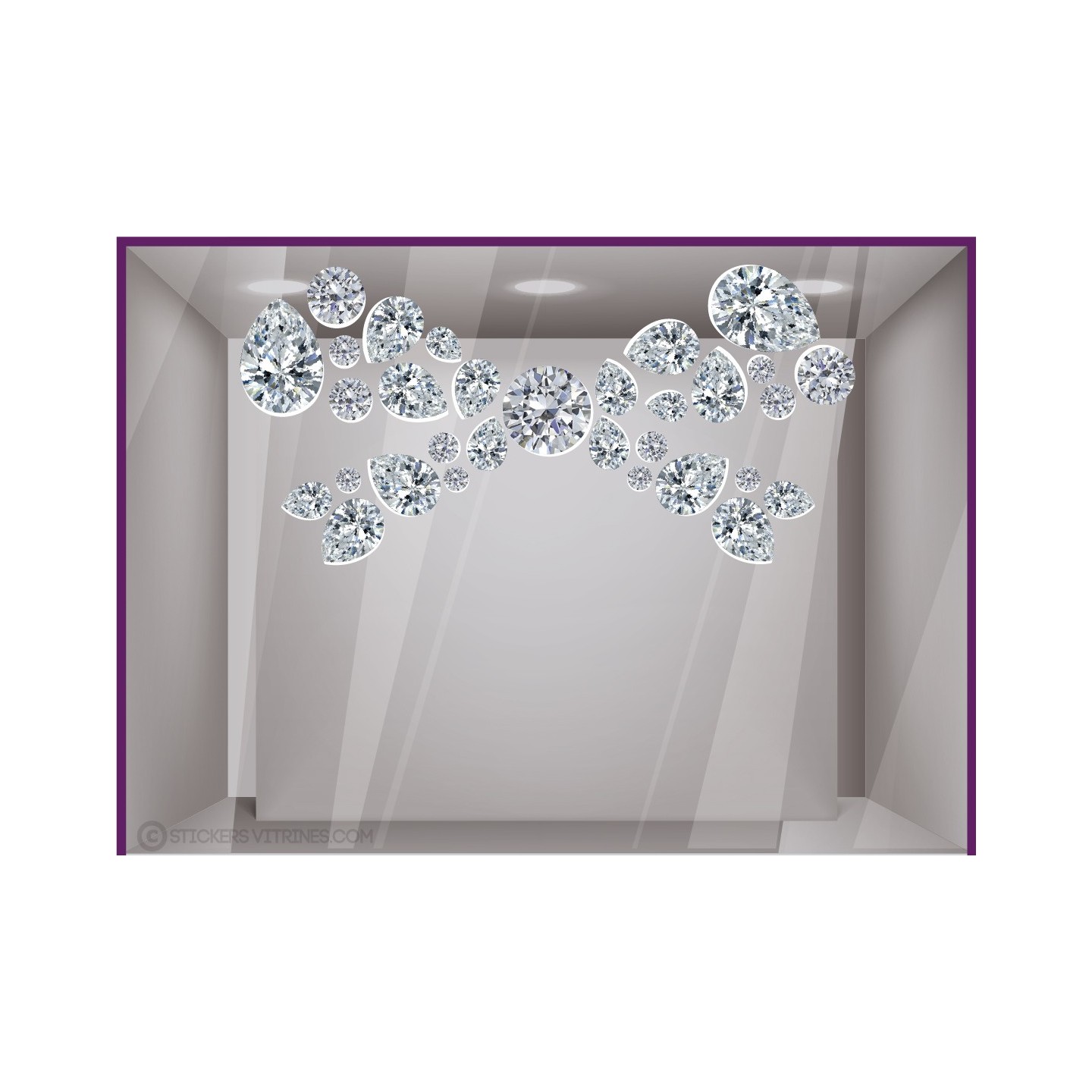 VITROPHANIE-DECORATION-ADHESIF-MAGASIN-COMMERCE-VITRE-LETTRAGE AUTOCOLLANT-NOEL