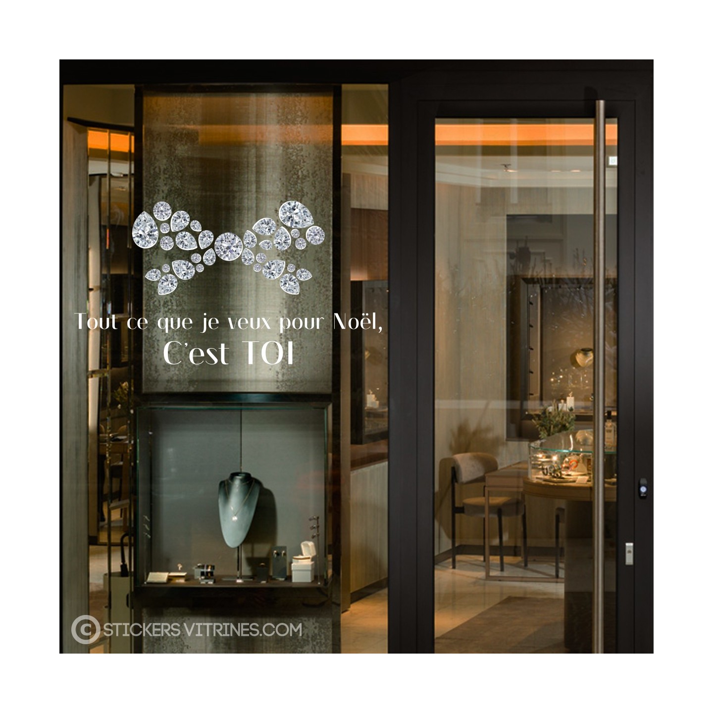 VITROPHANIE-DECORATION-ADHESIF-MAGASIN-COMMERCE-VITRE-LETTRAGE AUTOCOLLANT-NOEL-bijou_diamant