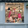 Sticker Bonjour hiver Apres ski moonboots noel vitrophanie vitrine magasin decoration commerce