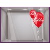 STICKER SOLDES BALLONS ROUGES PROMOTIONS VITROPHANIE FOURNISSEUR MAGASIN COMMERCE CALICOT AUTOCOLLANT GEANT