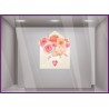 Décoration St-Valentin pour fleuriste: Sticker enveloppe de roses Love
