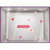 STICKERS SMS MESSAGE ST VALENTIN VIENS ON S AIME AMOUR HUMOUR DECALE COEURS VITRINE MAGASIN