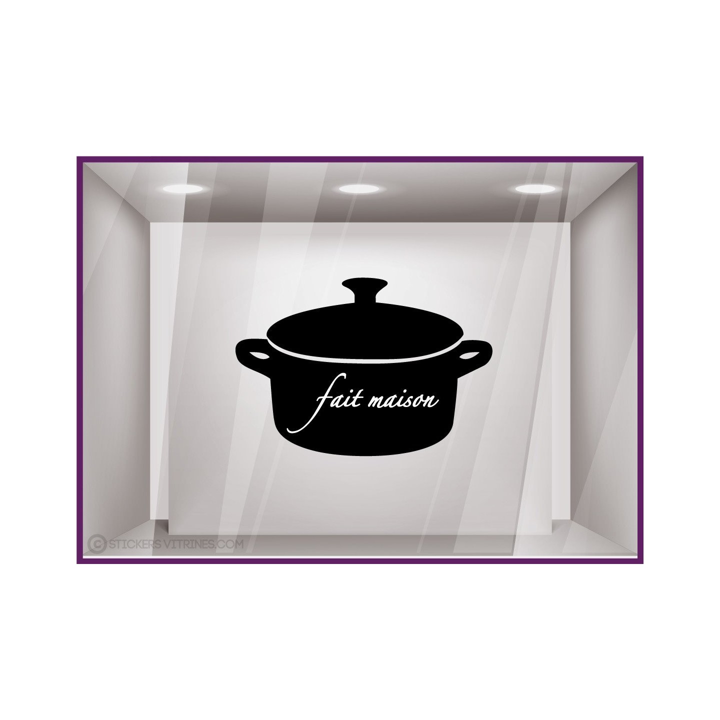 Sticker-Cocotte-Fait Maison-restaurant-cafe-bar-traiteur-bistro-signaletique-vitrine-vitrophanie