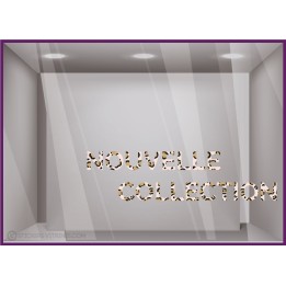 Sticker nouvelle collectio panthere leopard vitrine magasin commerce soldes