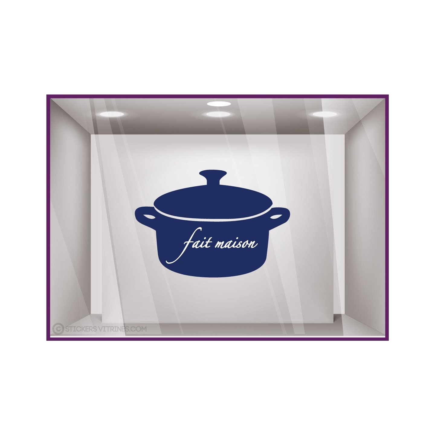 Sticker-Cocotte-Fait Maison-restaurant-cafe-bar-traiteur-bistro-signaletique-vitrine-vitrophanie