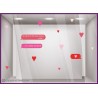 STICKERS SMS MESSAGE FETE DES MERES JE T'AIME MAMAN HUMOUR DECALE COEURS VITRINE MAGASIN