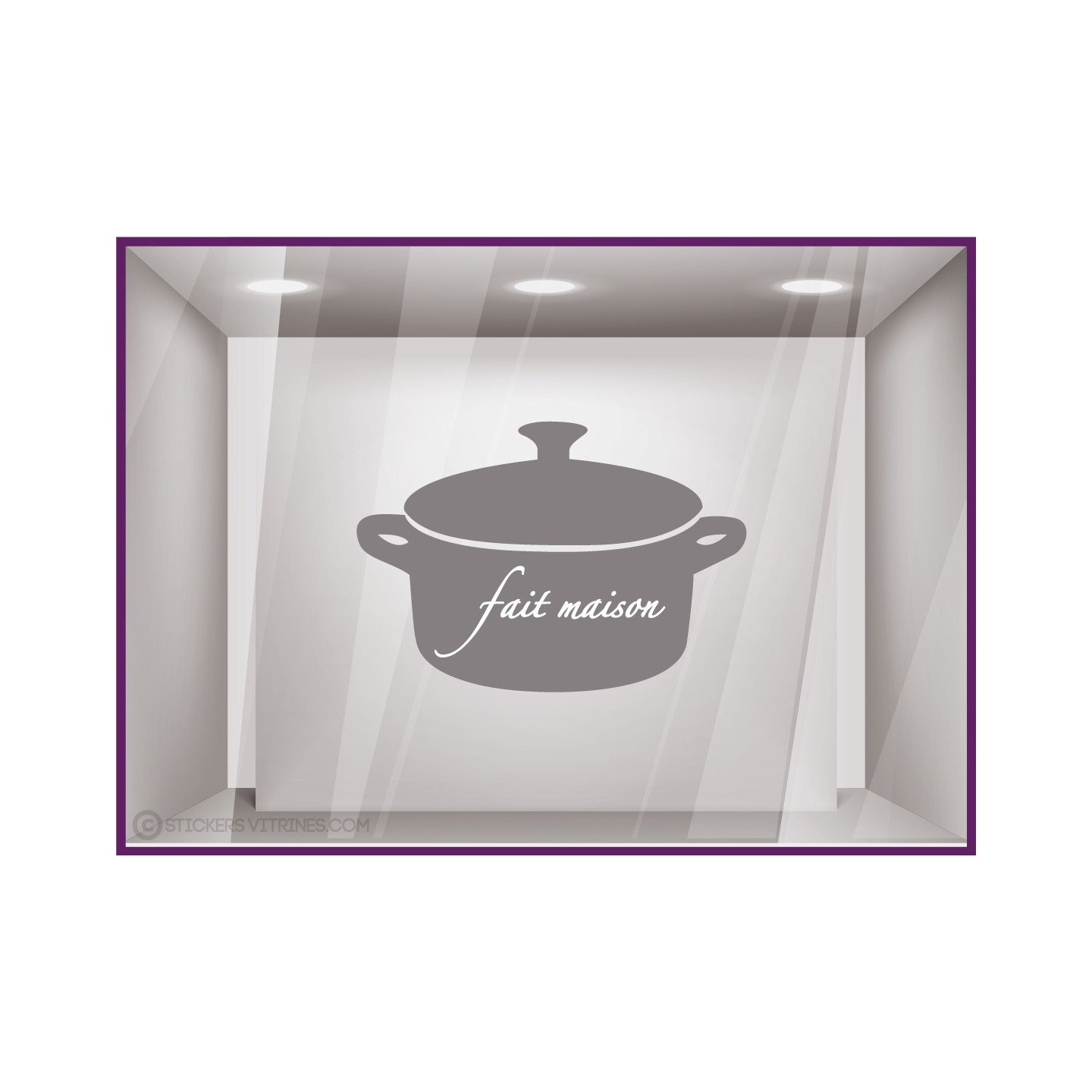 Sticker-Cocotte-Fait Maison-restaurant-cafe-bar-traiteur-bistro-signaletique-vitrine-vitrophanie