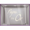 STICKER PAP EN OR FETE DES PERES VITROPHANIE MAGASIN VITRINE IDEE DECO BIJOUTERIE