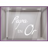STICKER PAPA EN OR BIJOUTERIE FETE DES PERES LETTRAGE ADHESIF BOUTIQUE