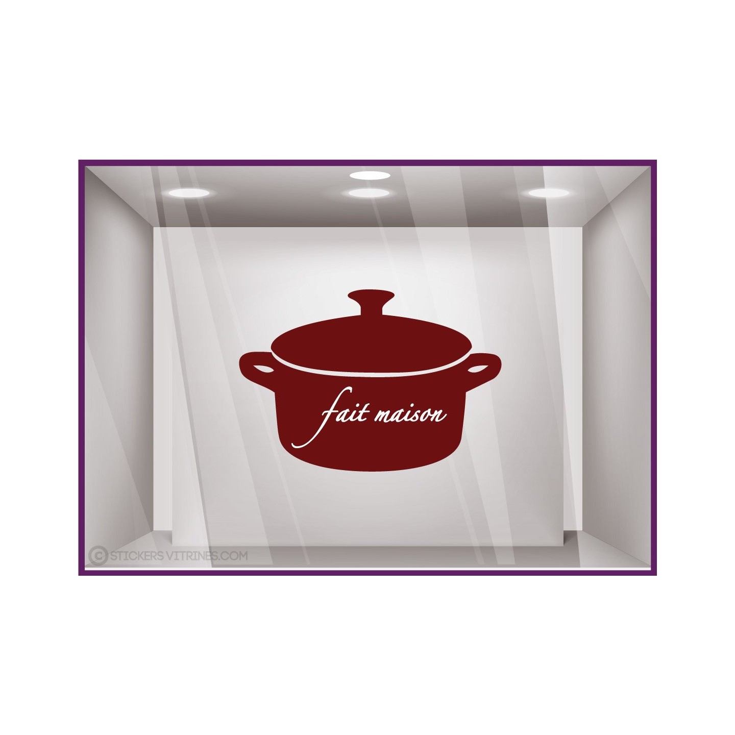 Sticker-Cocotte-Fait Maison-restaurant-cafe-bar-traiteur-bistro-signaletique-vitrine-vitrophanie