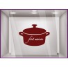 Sticker-Cocotte-Fait Maison-restaurant-cafe-bar-traiteur-bistro-signaletique-vitrine-vitrophanie