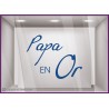 STICKER PAPA EN OR FETE DES PERES BONNE CALICOT MERCHANDISING IDEE DECO MAGASIN