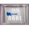 STICKER PAPA COOL FETE DES PERES VITROPHANIE GUITARE MAGASIN VITRINE MERCHANDISING