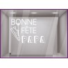 STICKER BONNE FETE PAPA SNEAKER TENNIS PERES VITROPHANIE MAGASIN MAROQUINERIE BLANC