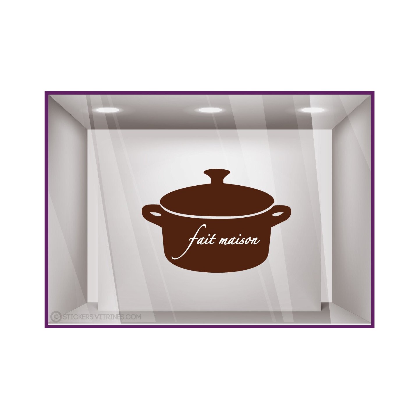 Sticker-Cocotte-Fait Maison-restaurant-cafe-bar-traiteur-bistro-signaletique-vitrine-vitrophanie