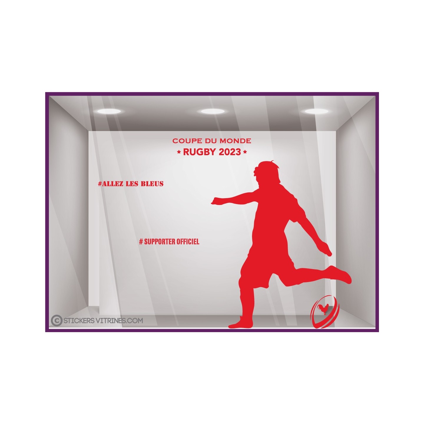 kit-stickers-coupe-du-monde-rugby 2023-sport- XV de France  rouge