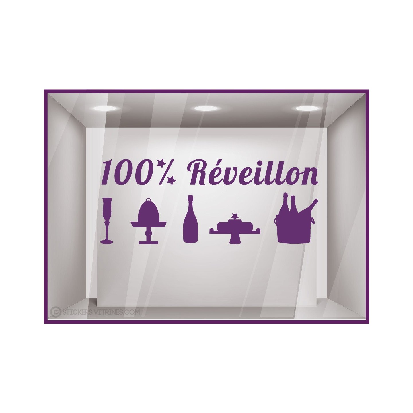 Sticker 100% Réveillon