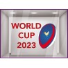 Sticker World Cup 2023 Rugby coupe du monde equipe de france décoration vitrine rouge