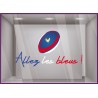 Sticker Allez les Bleus Rugby pour vitrines de magasin de sports Coupe du monde world cup vitrophanie