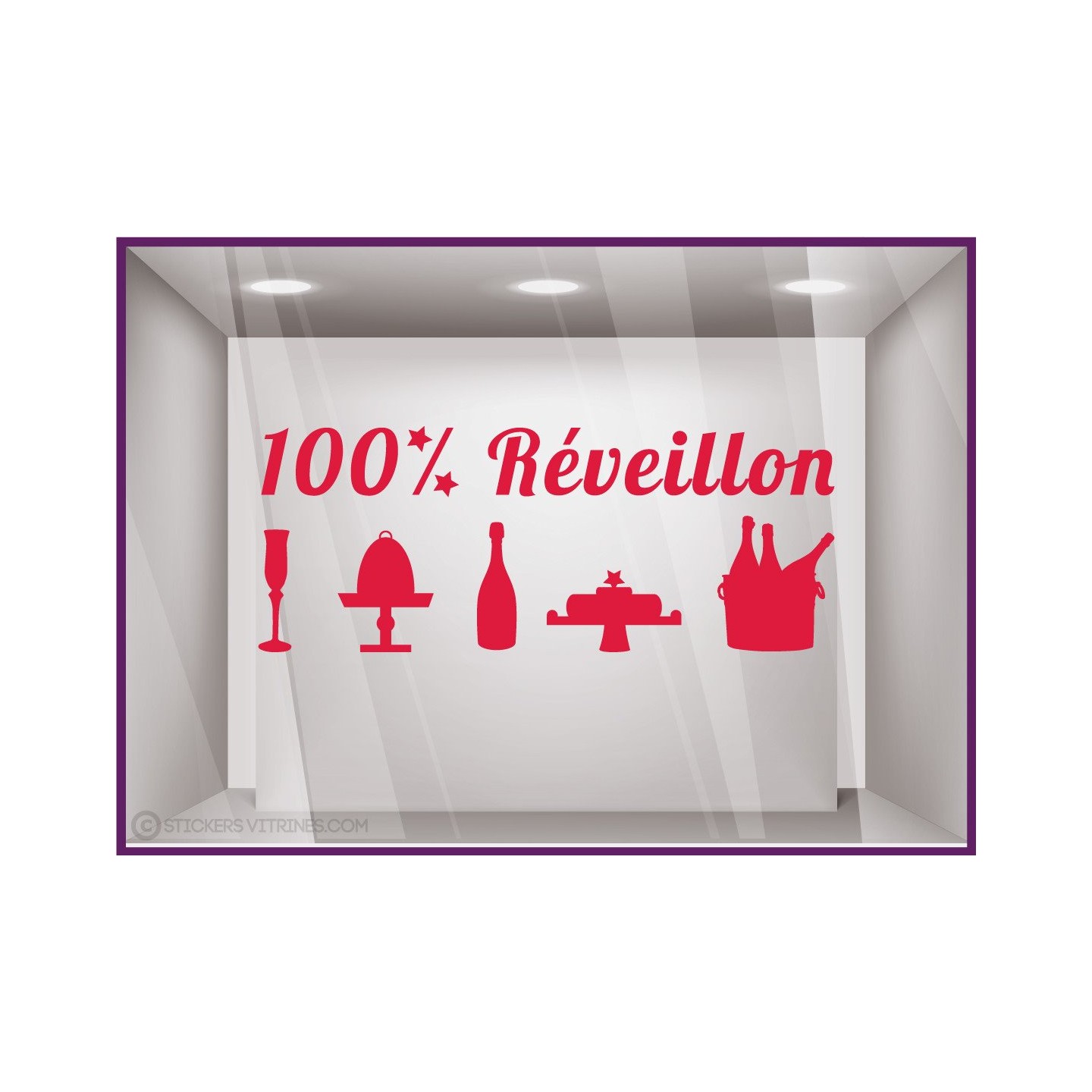 Sticker 100% Réveillon