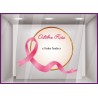 STICKER OCTOBRE ROSE A PERSONNALISER VITRINE MAGASIN VITROPHANIE CALICOT