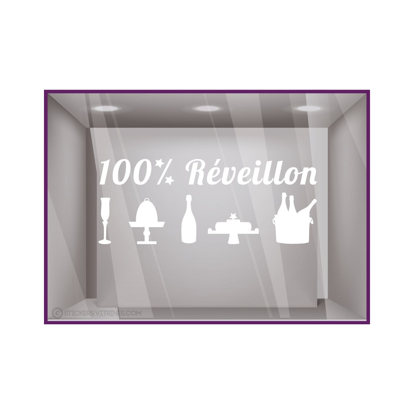 Sticker 100% Réveillon