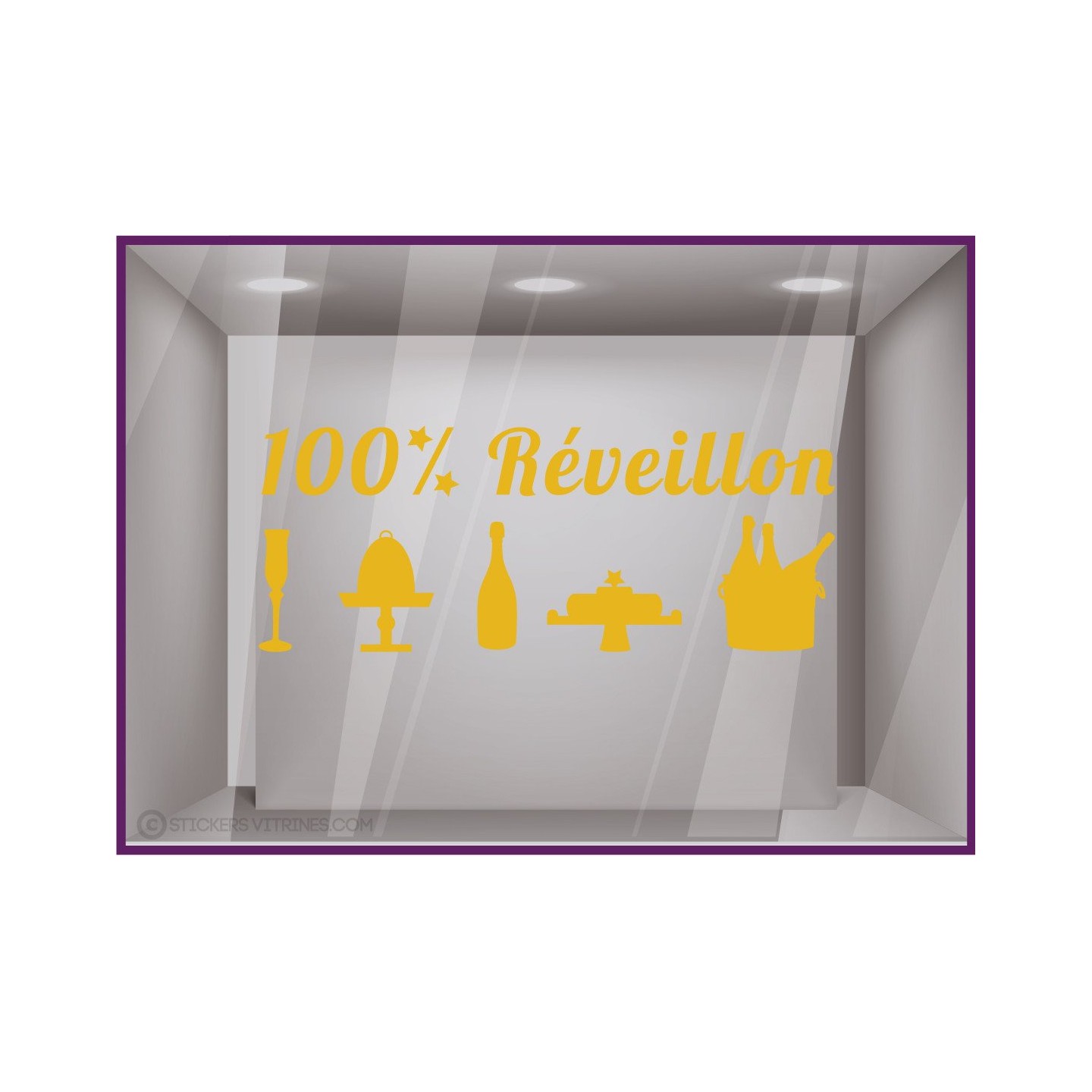 Sticker 100% Réveillon