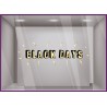 STICKER BLACK DAYS ET CONFETTIS VITROPHANIE BOUTIQUE MAGASIN FRIDAY COMMERCE ADHESIF
