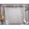 STICKER CERF LAPIN AQUARELLE VITROPHANIE NOEL BOUTIQUE VITRINE MAGASIN ANIMAUX FETES RENNES SAPIN