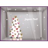 STICKERS SAPIN COEUR CALENDRIER DE L'AVENT NOEL CADEAUX CALICOT VITROPHANIE BOUTIQUE VITRINE MAGASIN JOYEUX DEVANTURE DECORATION