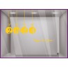 Kit de Stickers Happy New Year VITROPHANIES DEVANTURE MAGASIN calicot boule noel commerce mode boulangerie