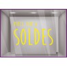 STICKER SOLDES PEACE LOVE  VITROPHANIE BOUTIQUE MAGASIN COMMERCE ADHESIF