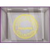 Sticker Tampon Avant-premiere Nouvelle Collection magasin boutique mode vitrine vitrophanie adhesif lettrage vitre