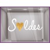 STICKER SOLDES PETIT COEUR VITROPHANIE BOUTIQUE MAGASIN COMMERCE ADHESIF