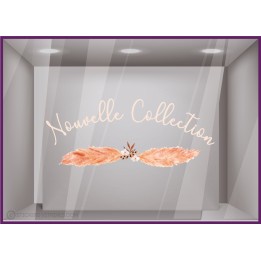 STICKER NOUVELLE COLLECTION PAMPA VITROPHANIE BIJOUTERIE MAGASIN DE MODE CALICOT FOURNISSEUR