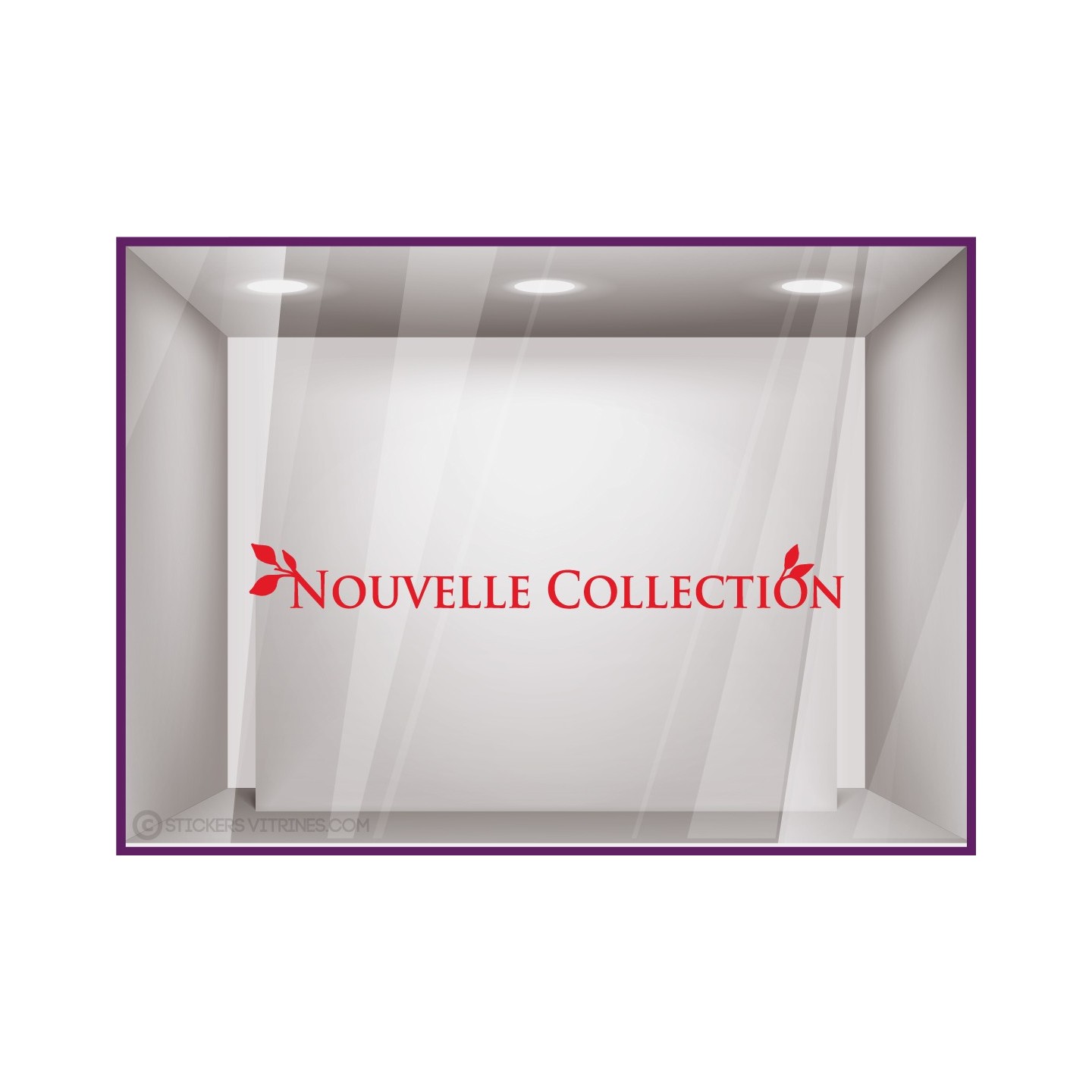 Sticker pour devanture de magasin Nouvelle Collection Petite Feuille