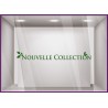 STICKER NOUVELLE COLLECTION FEUILLE ADHESIF BOUTIQUE MAGASIN VITROPHANIE COMMERCE VITRINES