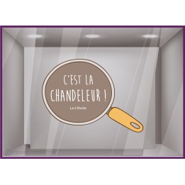 STICKER CHANDELEUR 2 FEVRIER VITROPHANIE COMMERCE BOUTIQUE EVENEMENT VITRINES