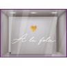 STICKER A LA FOLIE COEUR SAINT VALENTIN VITROPHANIE BOUTIQUE COMMERCE BIJOUTERIE JE T AIME