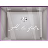 STICKER A LA FOLIE COEUR SAINT VALENTIN CALICOT GEANT BOUTIQUE COMMERCE DEVANTURE BIJOUTERIE