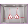 STICKER SOUTIEN GORGE COEURS SAINT VALENTIN VITROPHANIE BOUTIQUE COMMERCE DEVANTURE LINGERIE