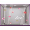 KIT DE STICKERS BISOUS BOUCHES AQUARELLE SAINT VALENTIN VITROPHANIE BOUTIQUE bijouterie fleuriste lingerie